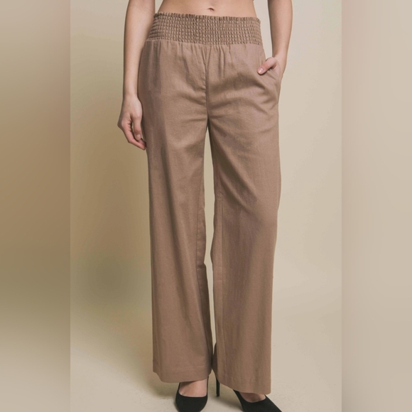 Pants - #16 SALE 🛑M, L Linen Pants with Smocked Waist